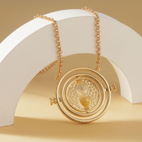 🪄⏳Magical Harry Potter Spinning Time Turner Necklace GOLD - Picture 9 of 14